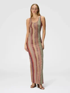 Long knitted lace tank dress