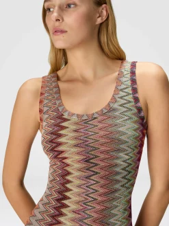 Long knitted lace tank dress