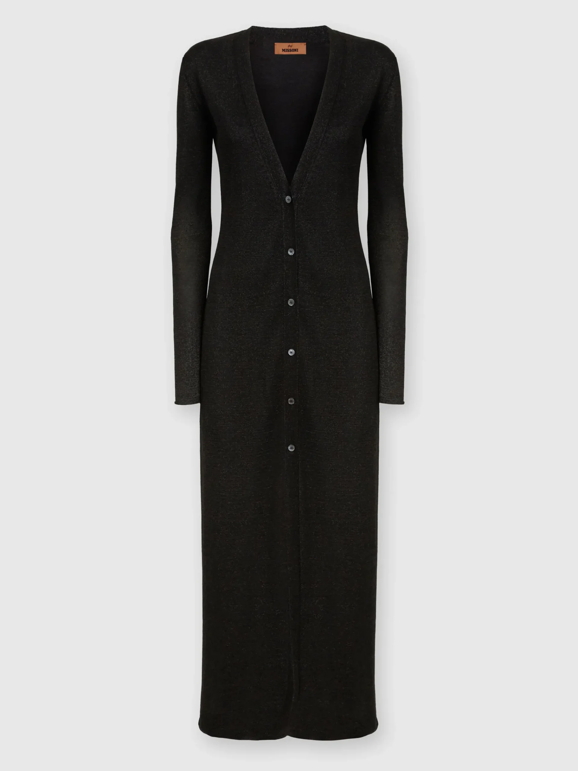 Long viscose cardigan with glitter effect