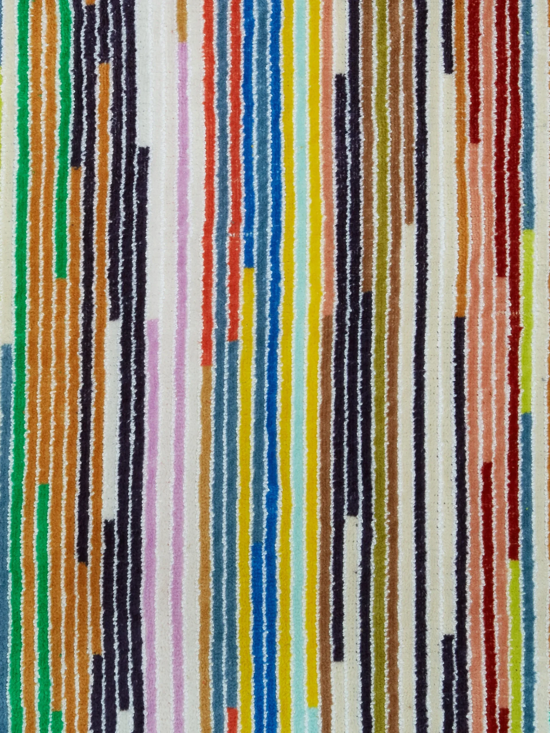 Melody bathrobe in cotton terry with vertical stripes