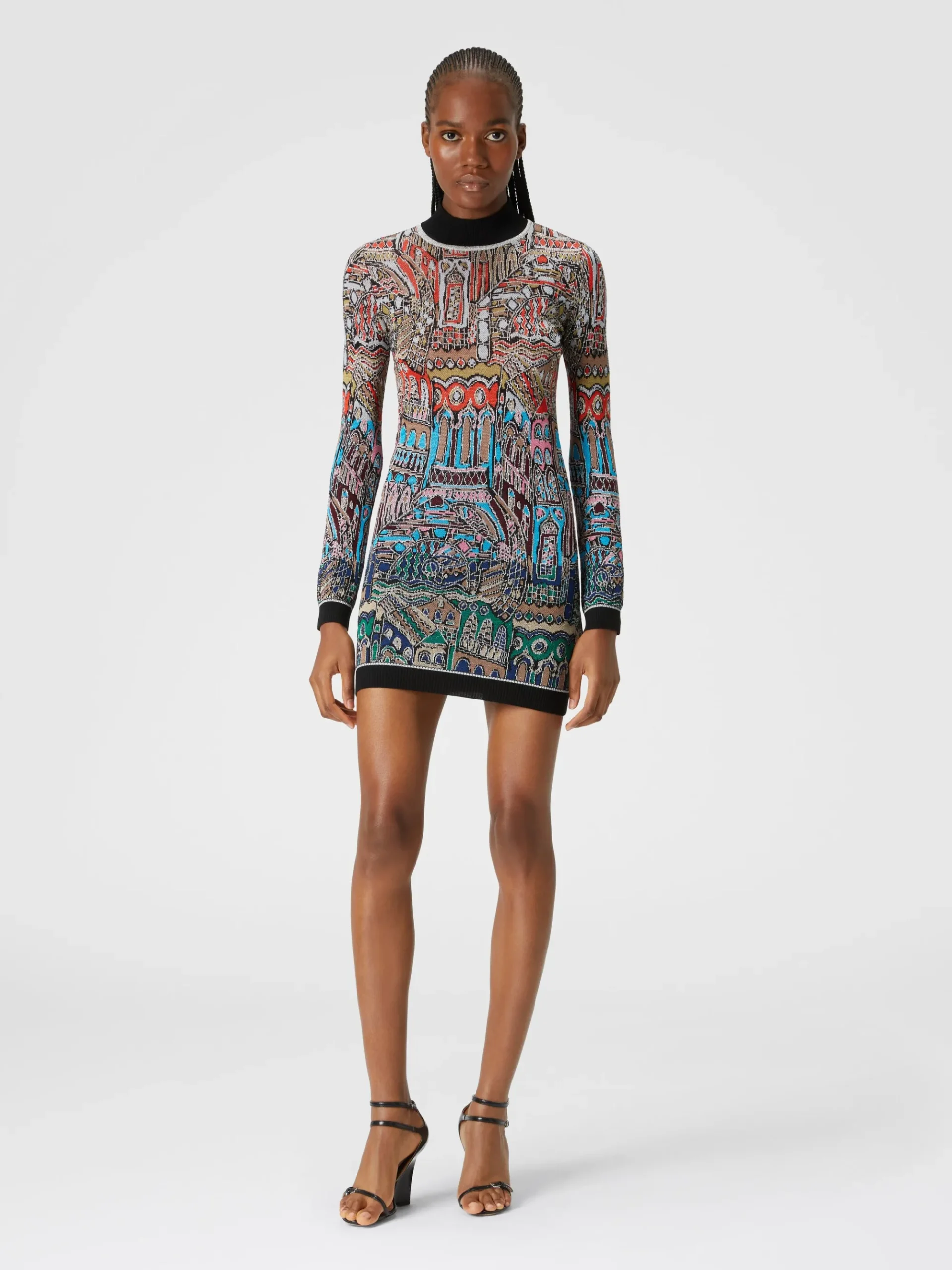 Mini-dress with Venezia jacquard motif