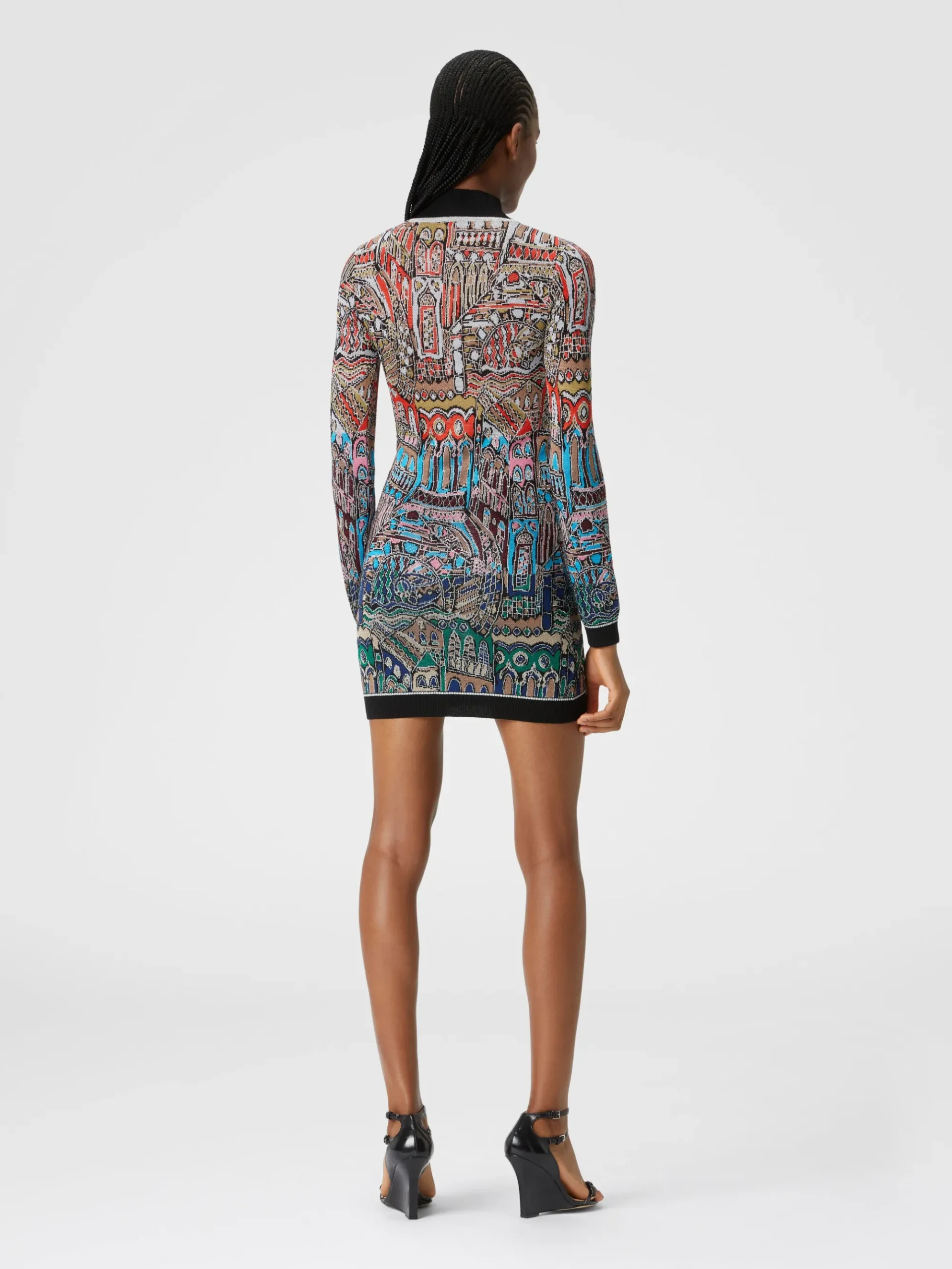 Mini-dress with Venezia jacquard motif