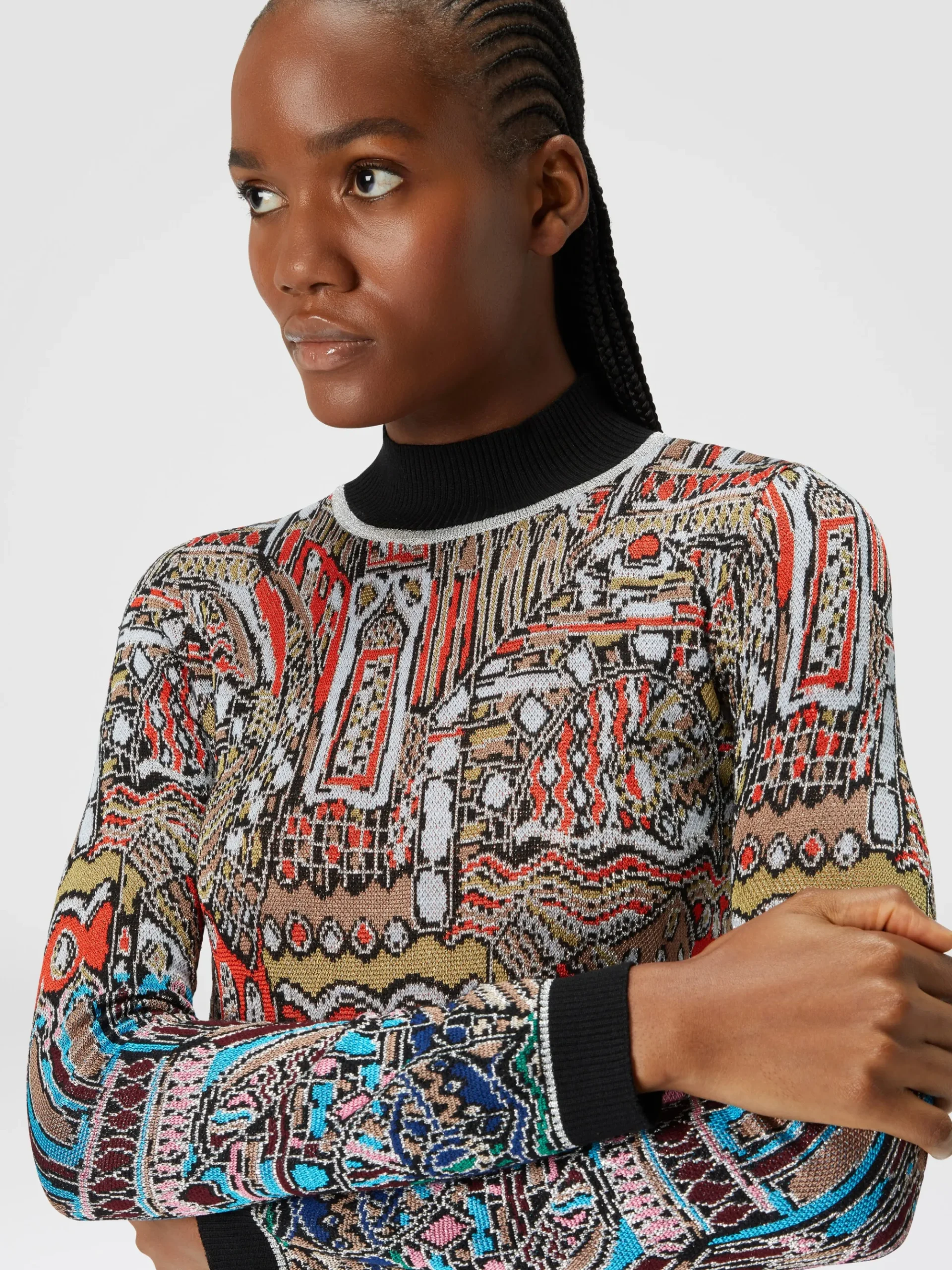 Mini-dress with Venezia jacquard motif