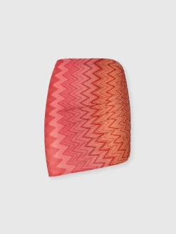 Minskirt cover-up in stretch nylon zig zag lamé