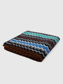 Neoclassic 150x100 cm beach towel in zigzag cotton terry