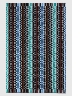Neoclassic 150x100 cm beach towel in zigzag cotton terry