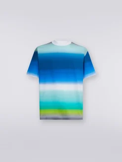 Oversized T-shirt in cotton with dégradé print