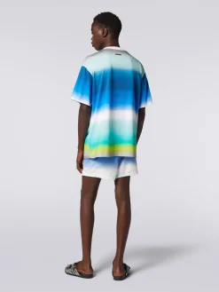 Oversized T-shirt in cotton with dégradé print