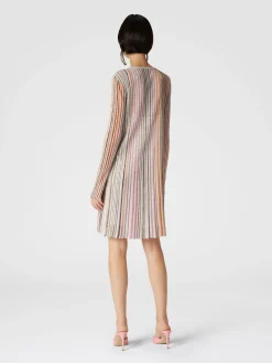 Pleated dress with sequins