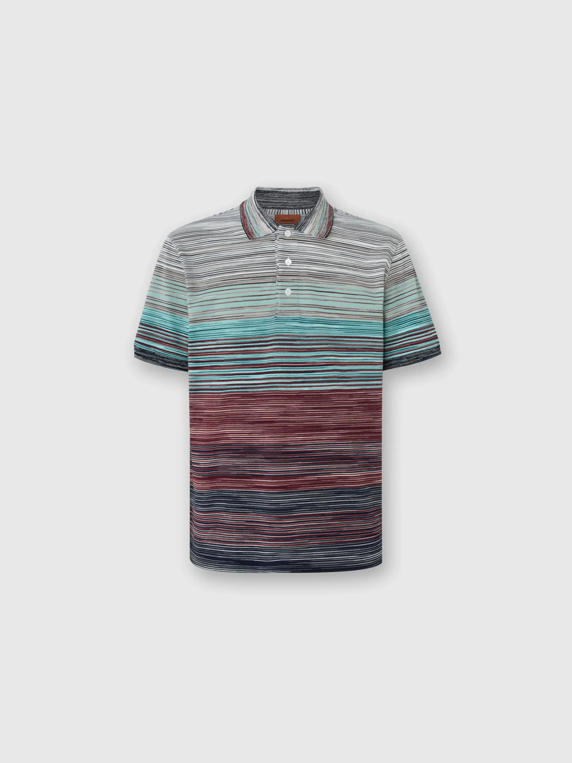 Polo shirt in shaded slub cotton piqué