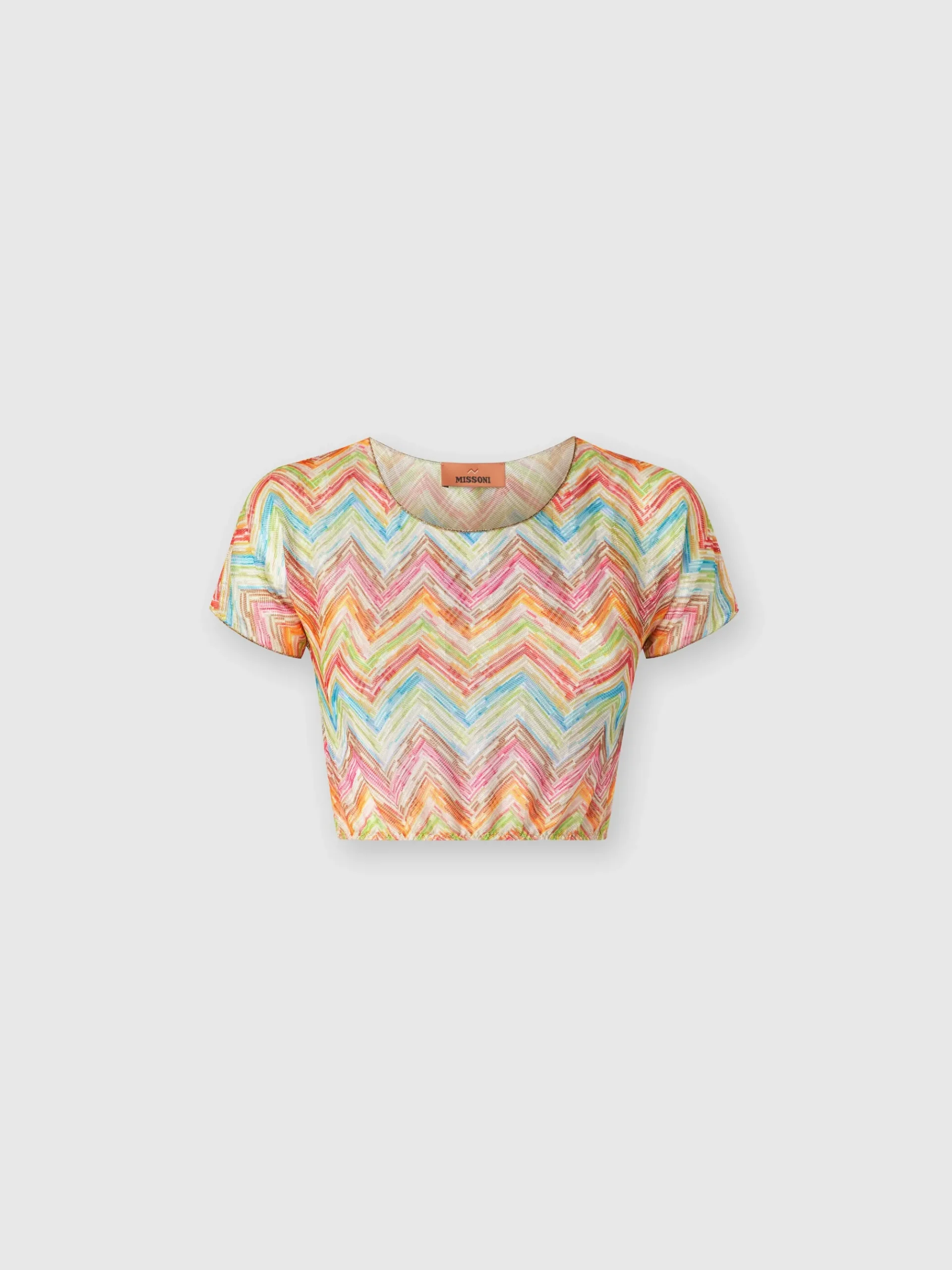 Printed tulle crop top