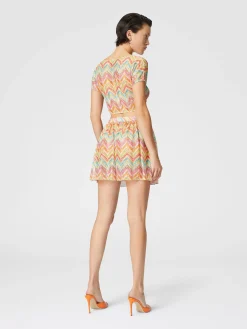 Printed tulle crop top