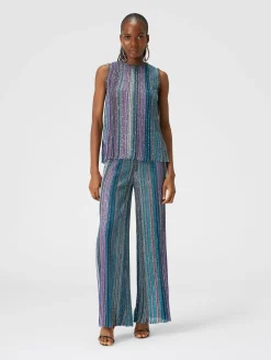 Ribbed trousers with sequins