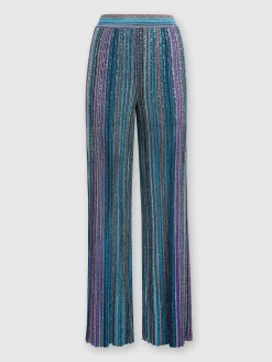 Ribbed trousers with sequins