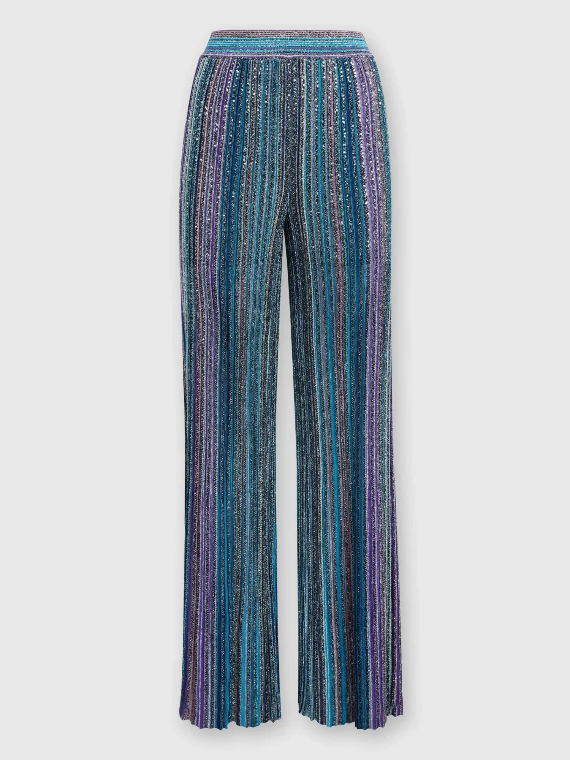 Ribbed trousers with sequins