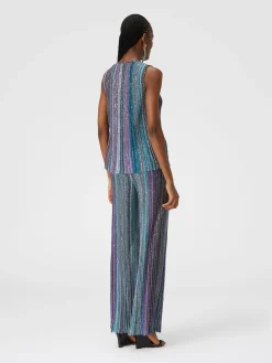 Ribbed trousers with sequins