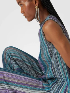 Ribbed trousers with sequins