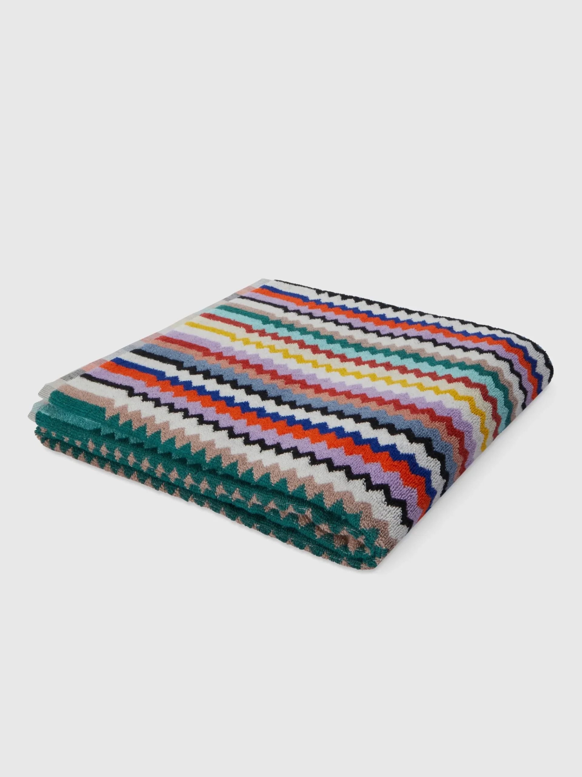 Riverbero 150x100 cm bath towel in zigzag cotton terry cloth