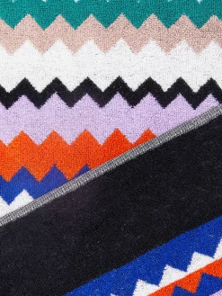 Riverbero 100x180 cm beach towel in zigzag cotton terry cloth