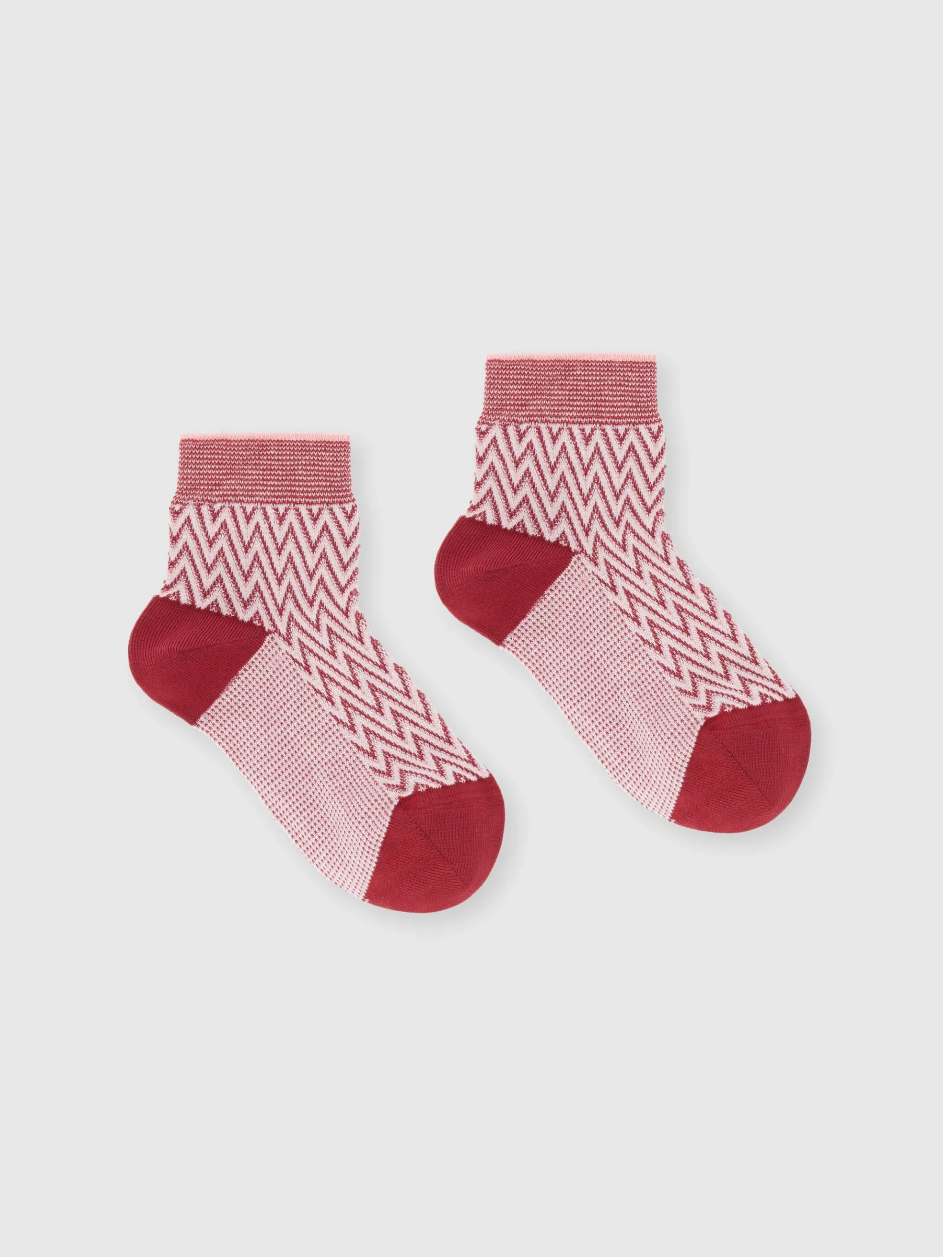 Short zig zag cotton socks