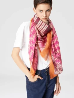 Silk and cotton shawl
