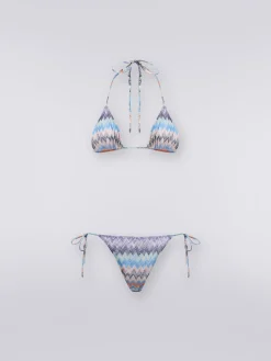 Slub chevron viscose bikini