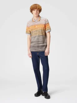 Slub cotton piqué polo shirt
