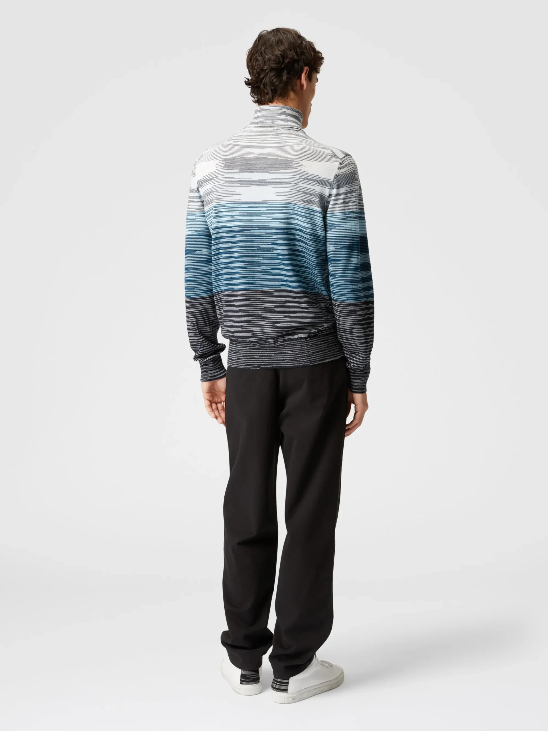 Slub wool turtleneck pullover