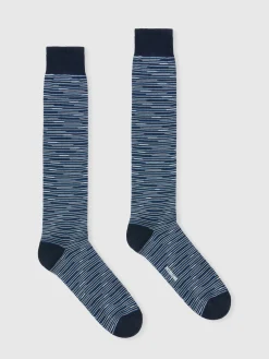 Socks in slub cotton blend