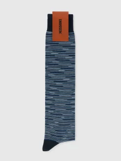 Socks in slub cotton blend