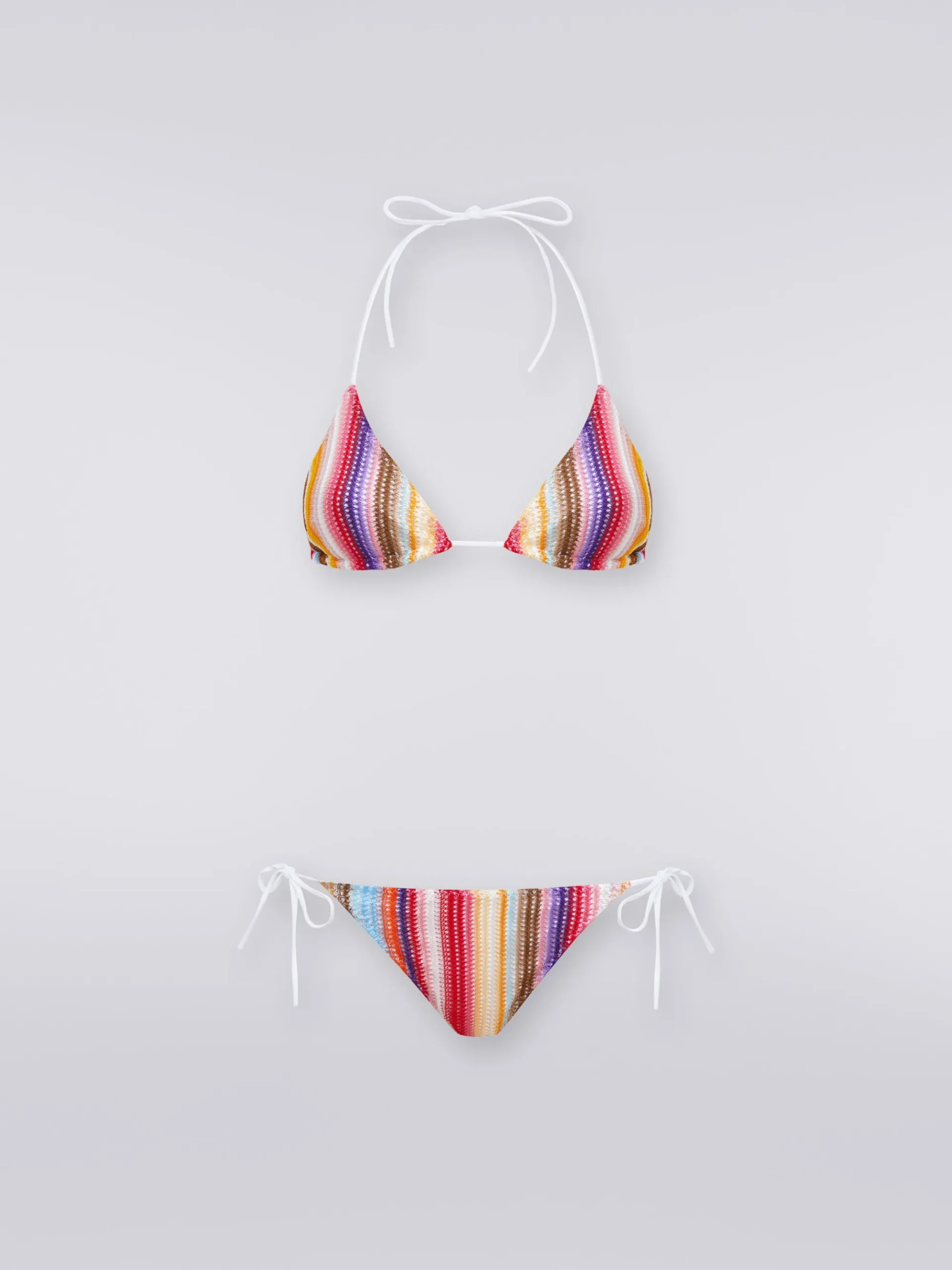 Striped crochet bikini