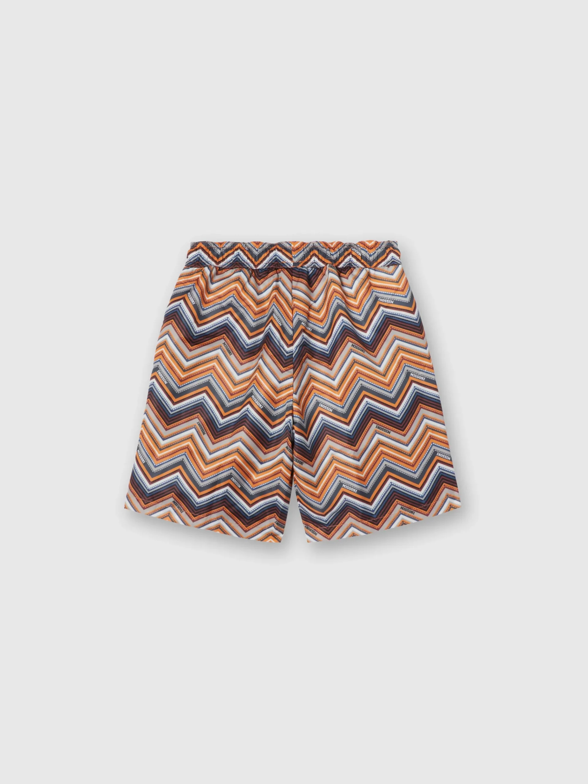 Swim shorts with zig zag print and logo