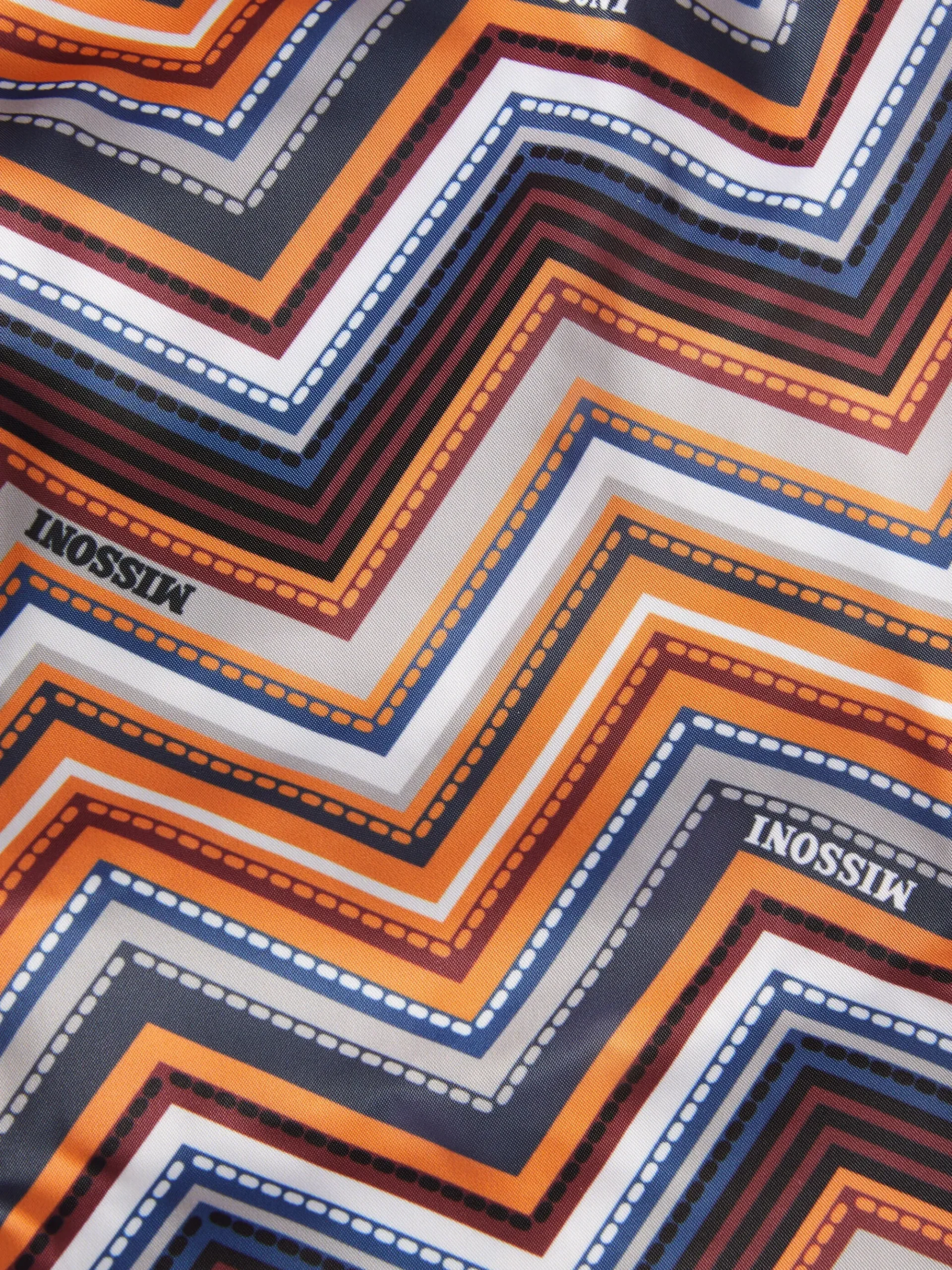 Swim shorts with zig zag print and logo