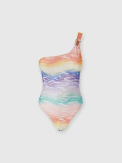 Tie-dye print one-piece swimming costume