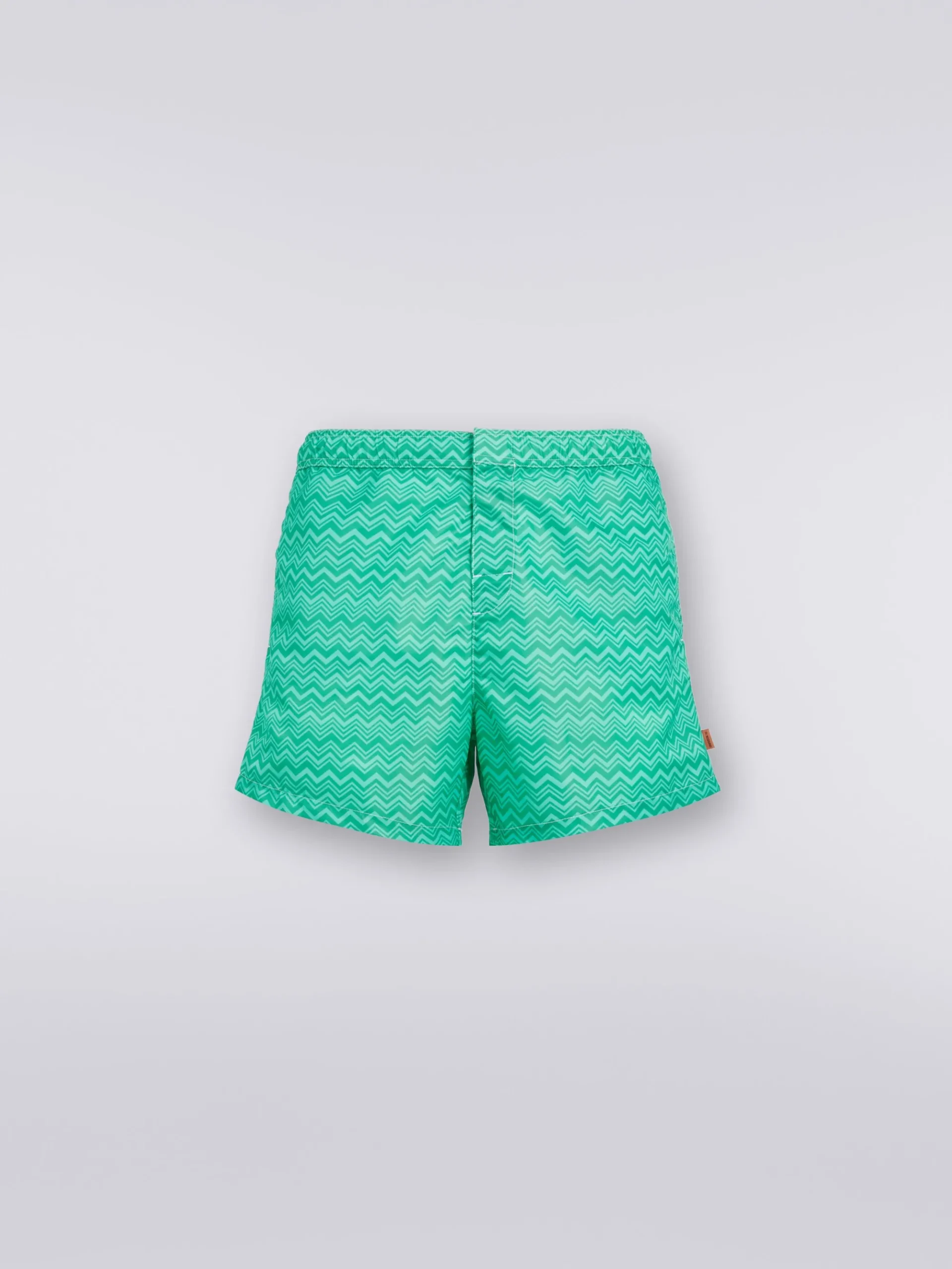 Tonal zigzag print swimming trunks