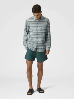 Tonal zigzag swim trunks