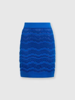 Tone-on-tone zigzag miniskirt