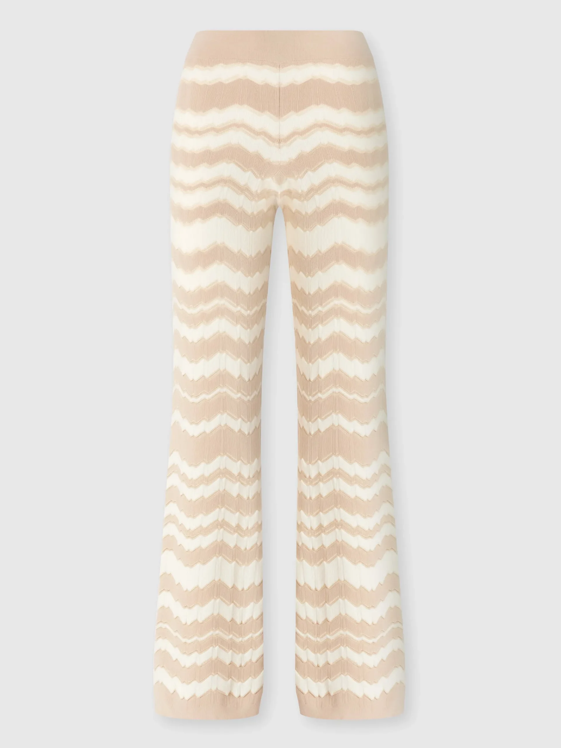 Tone-on-tone zigzag pants