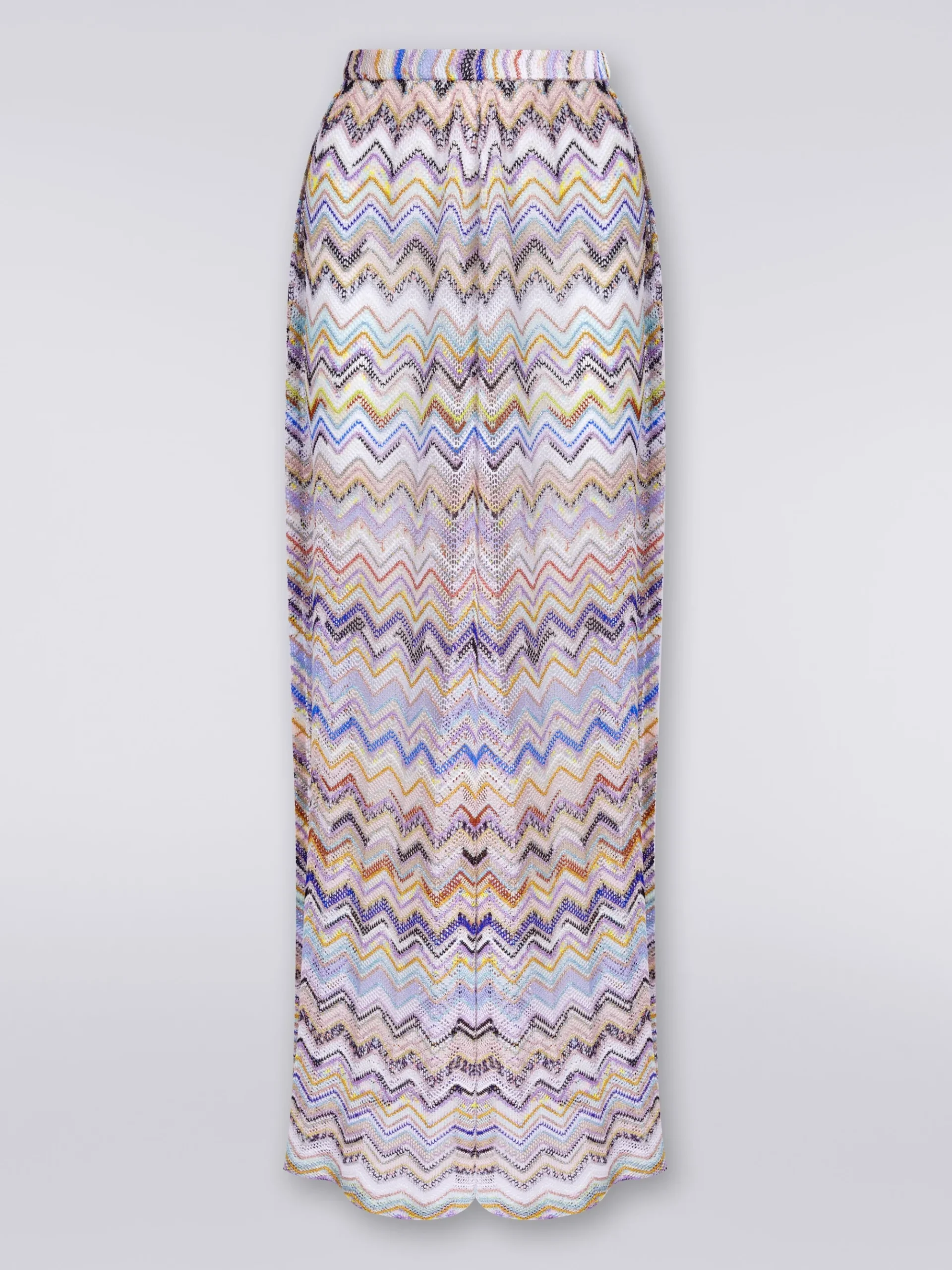 Trousers in zigzag mesh viscose with lurex