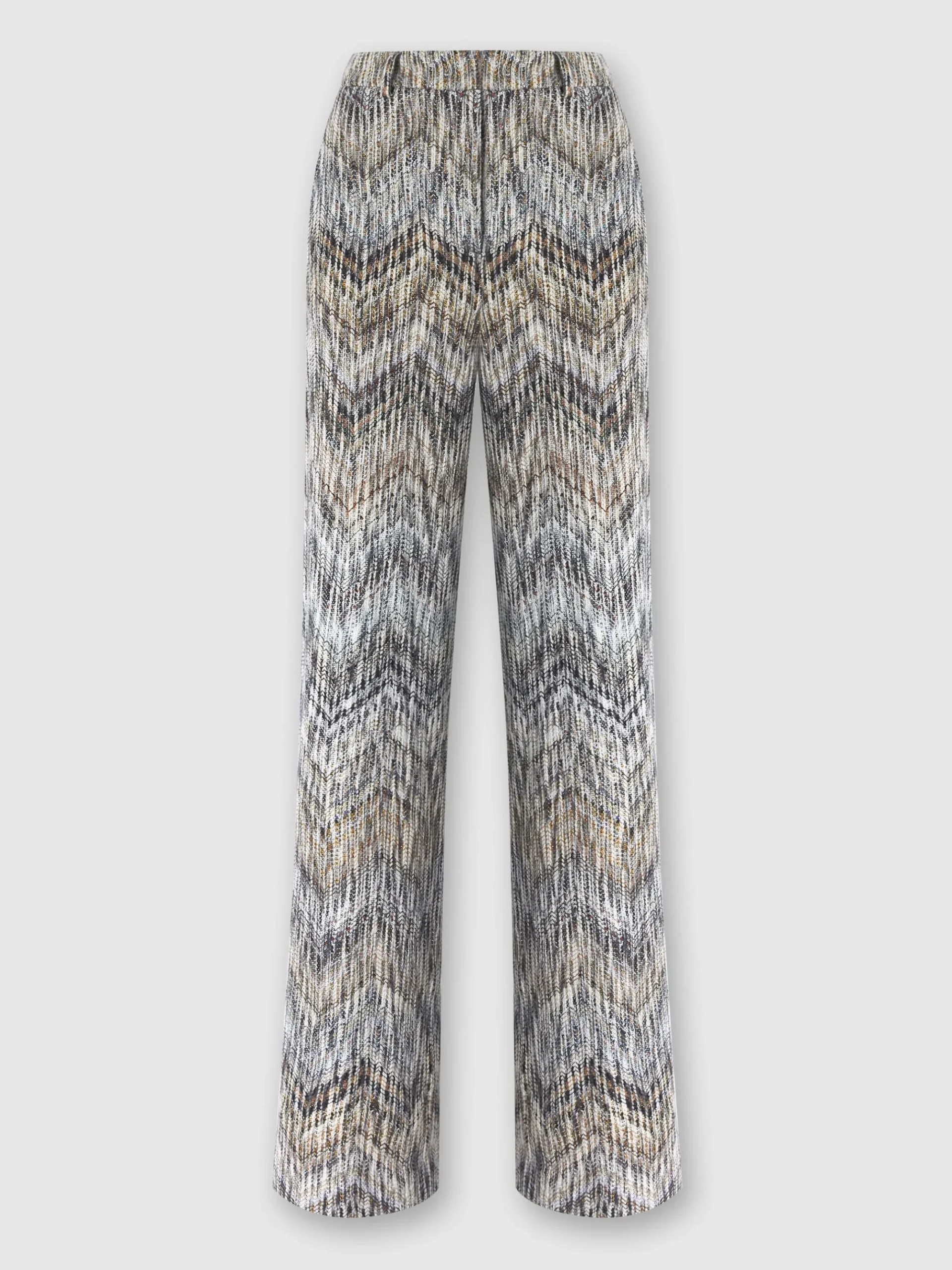 Viscose and lamé wool trousers