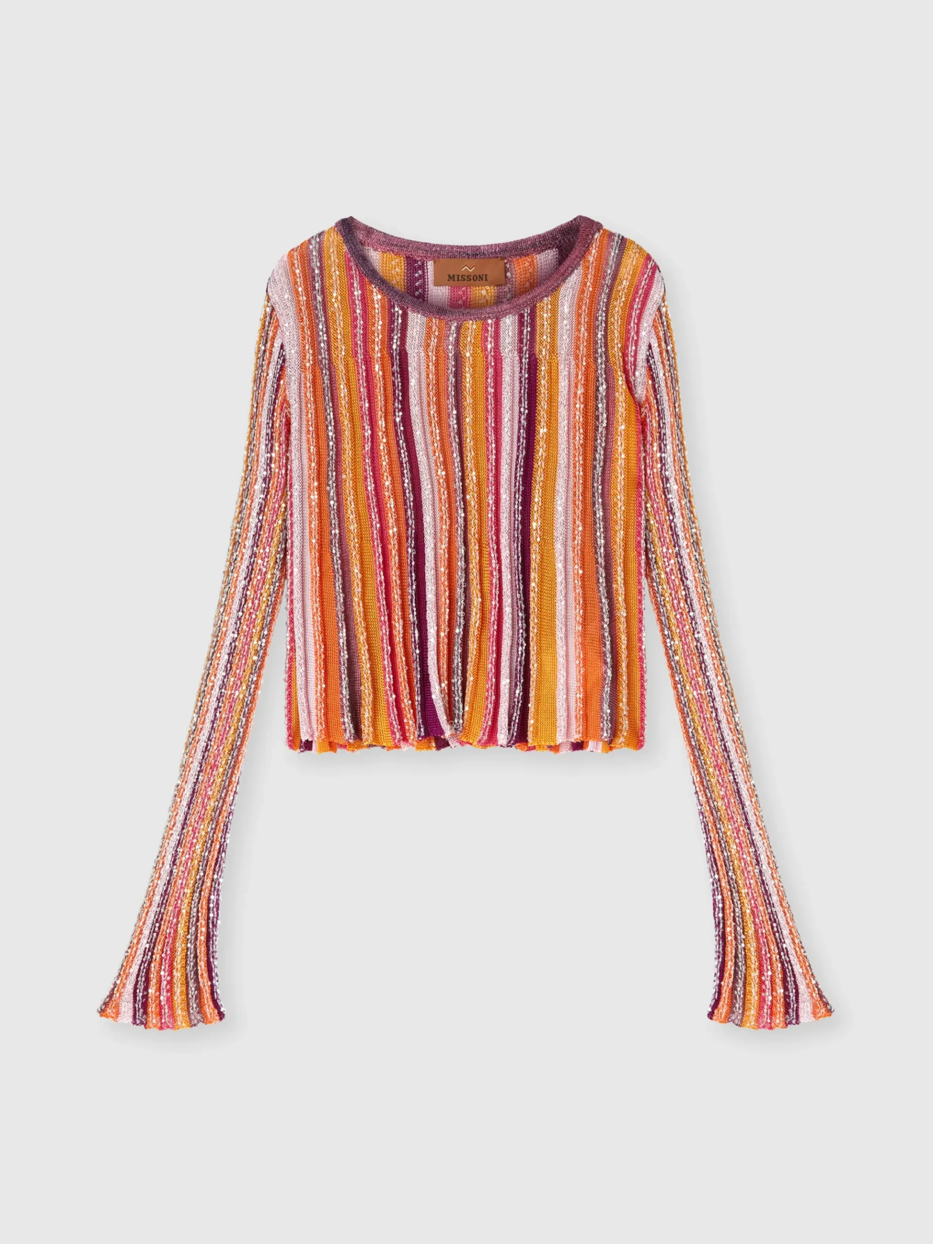 Viscose blend crewneck pullover