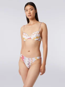 Wave crochet bikini with lurex