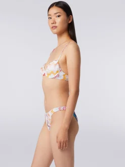 Wave crochet bikini with lurex