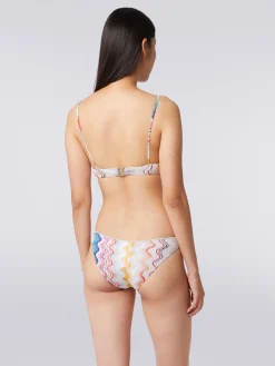 Wave crochet bikini with lurex