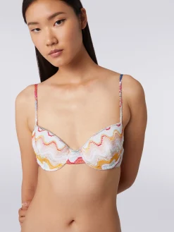 Wave crochet bikini with lurex