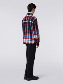 Wool and cotton overshirt