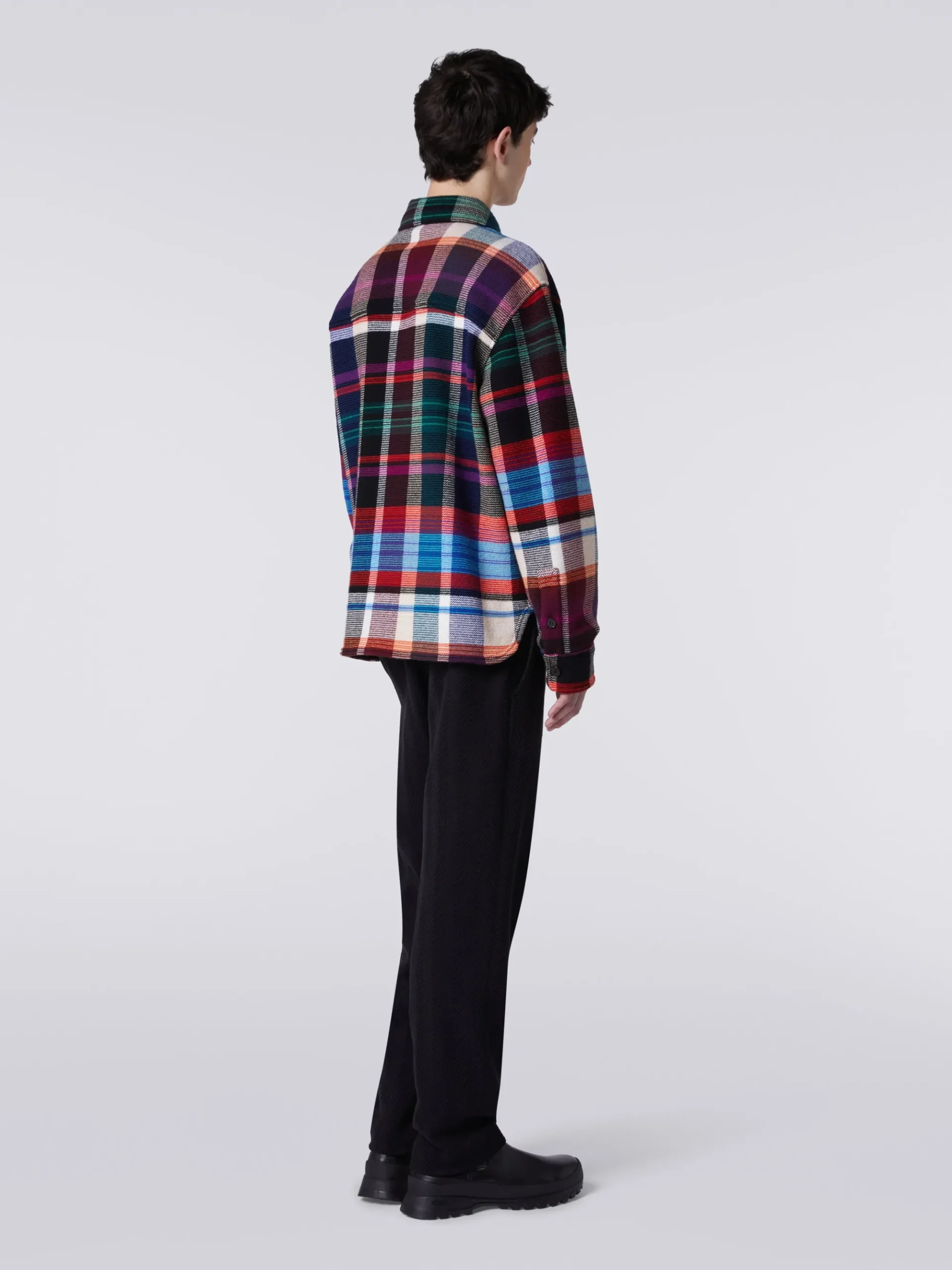 Wool and cotton overshirt