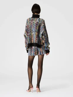 Wool and mohair bouclé shorts