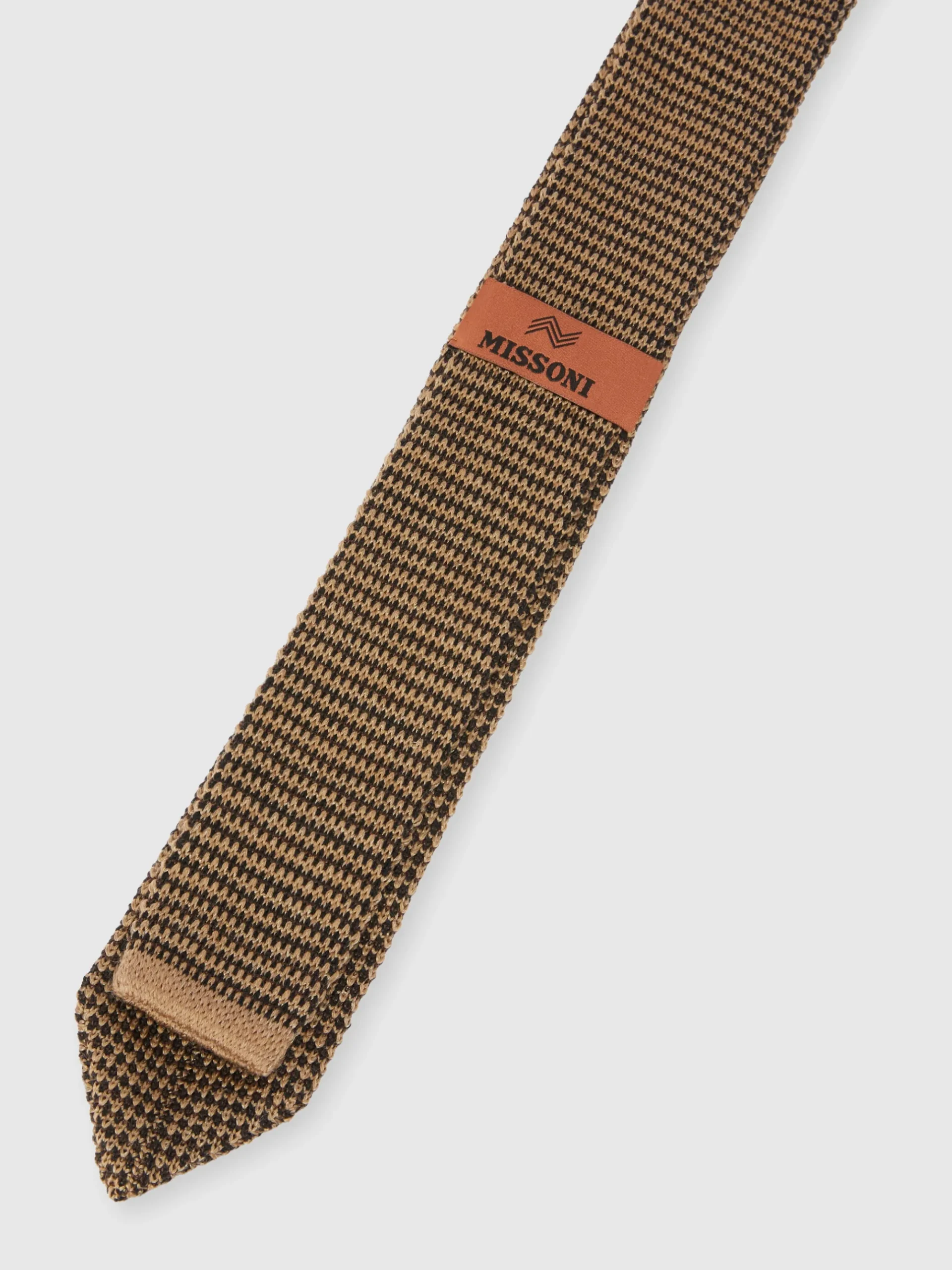 Wool blend knit tie