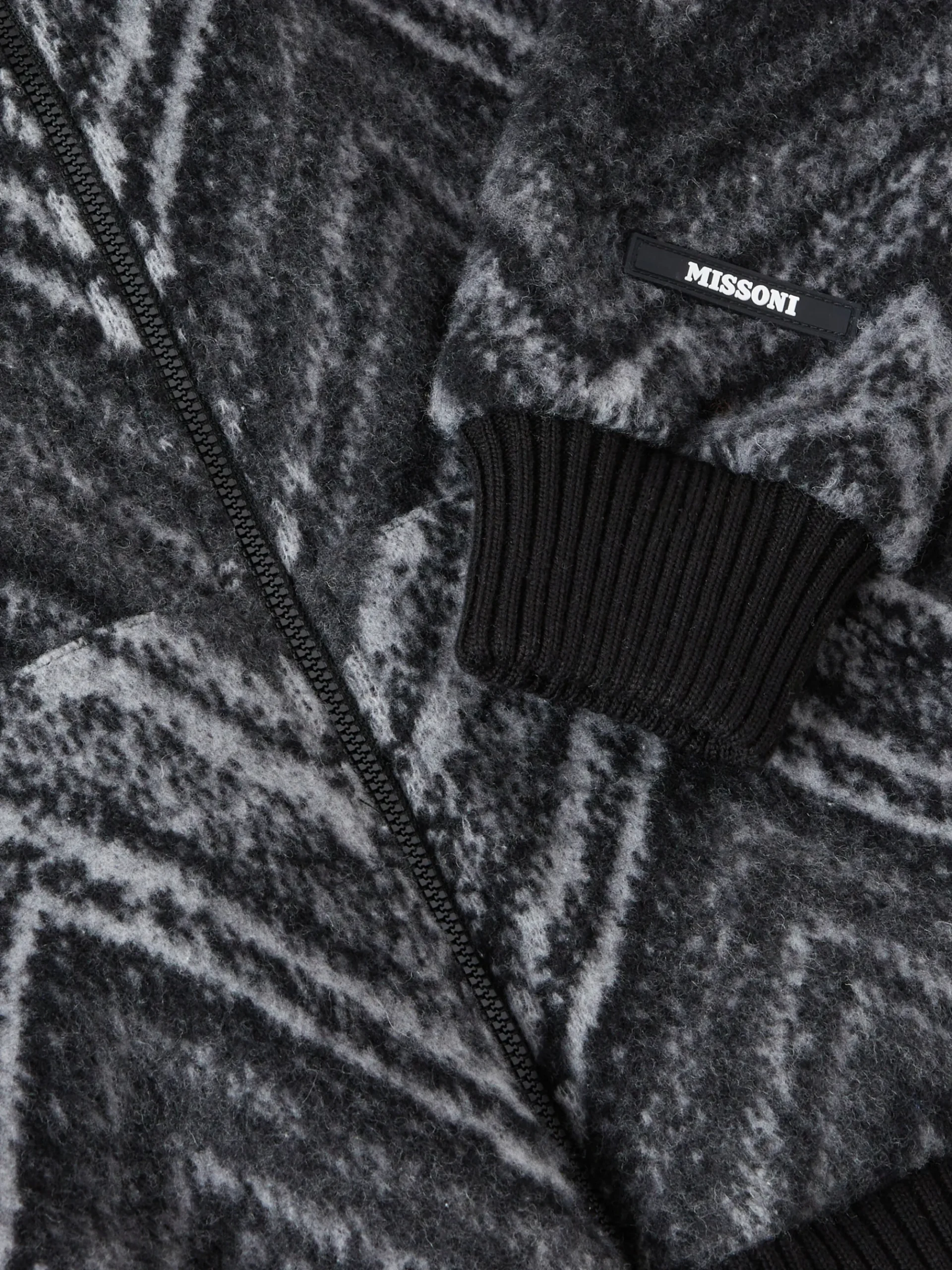 Wool-blend hooded sweatshirt